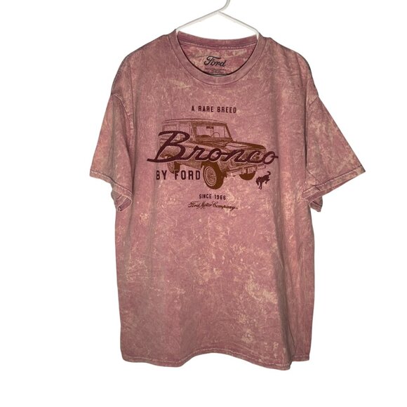 Ford Bronco Rare Breed Acid Wash Pink Faded Unisex Tshirt Size XL - Picture 1 of 4